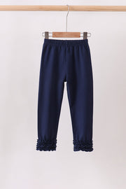 Navy Icing Ruffle Pants