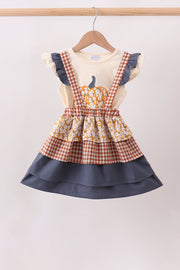 Pumpkin Floral Ruffle 2pc Set