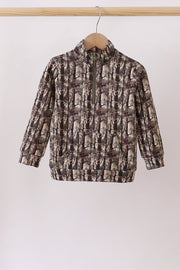 Camouflage Tree Zipper Pullover