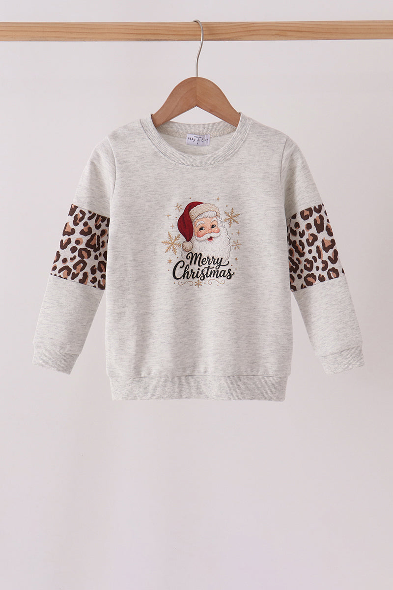 Grey Christmas Santa Claus Sweatshirt