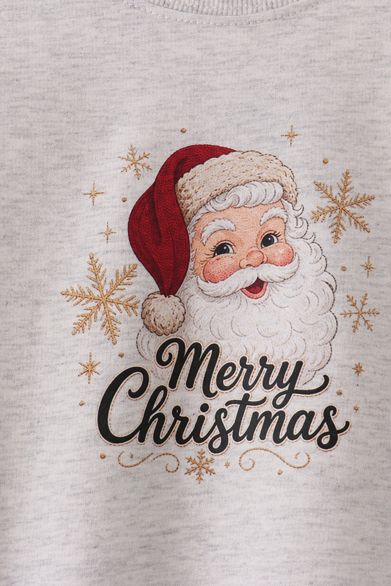 Grey Christmas Santa Claus Sweatshirt
