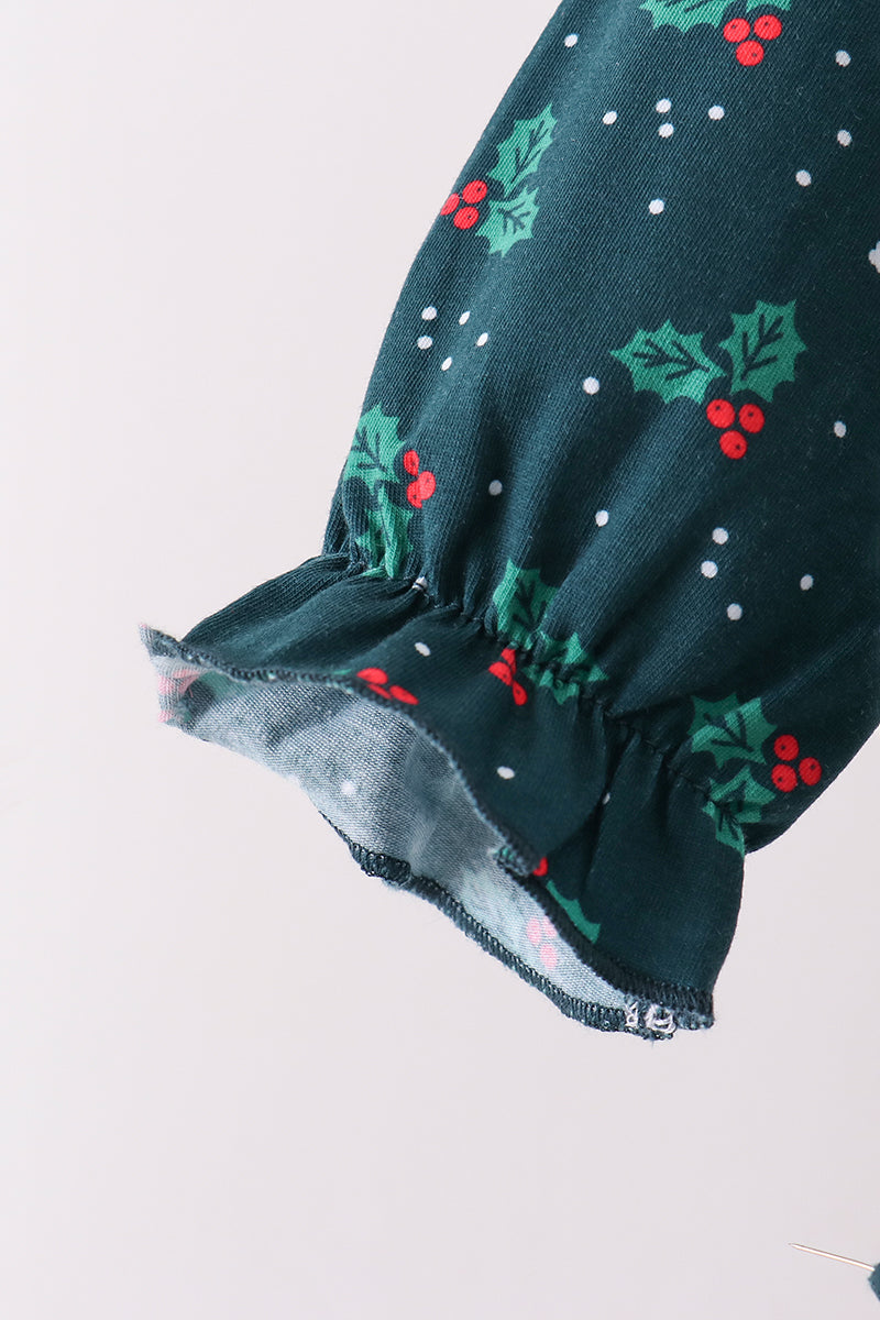 Forest Holly Lace Ruffle Bubble