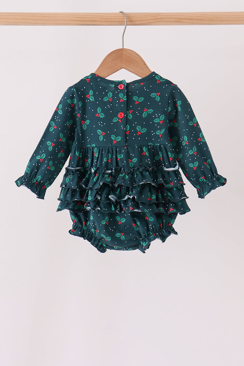 Forest Holly Lace Ruffle Bubble