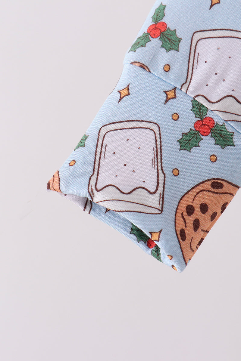 Blue Milk Cookie Holly Bamboo Romper