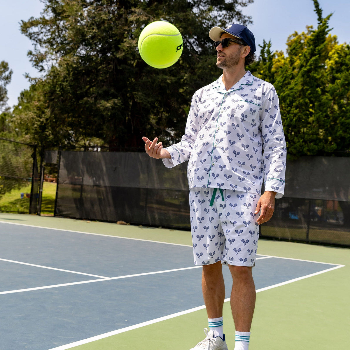 Men's Tennis Navy Sleep Shorts