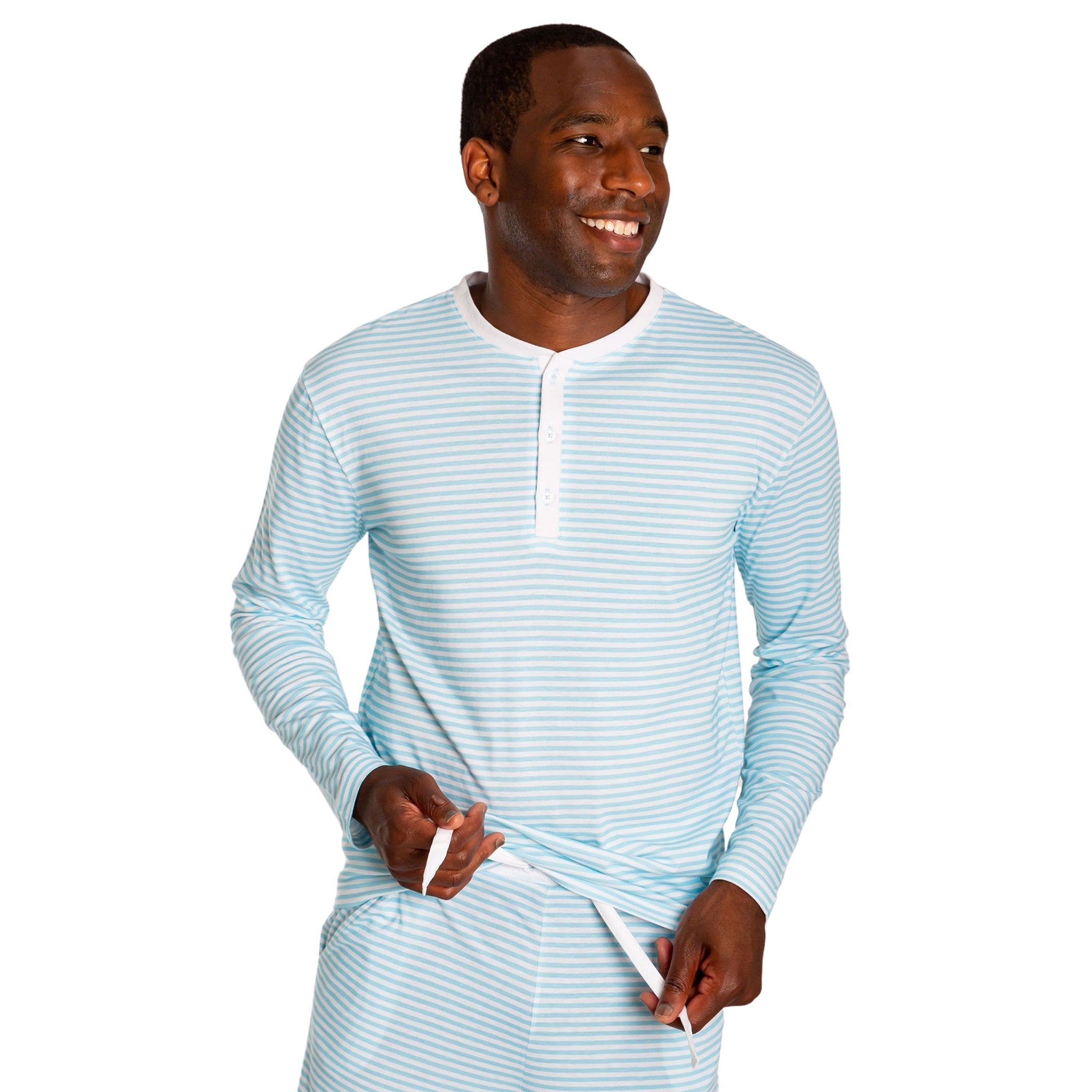 Men's Sky Blue Jersey Henley