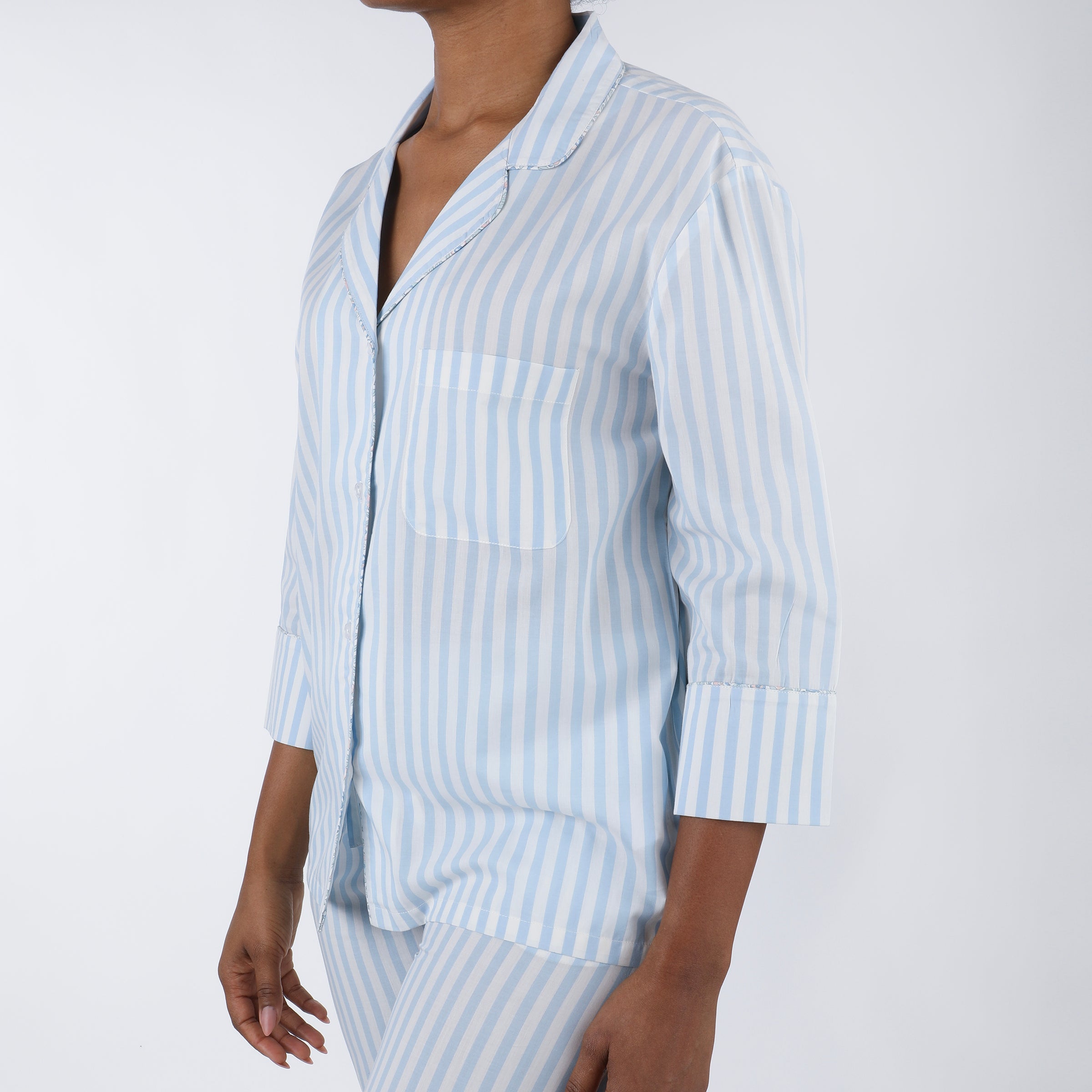 Classic Cotton Striped Capri Pajamas