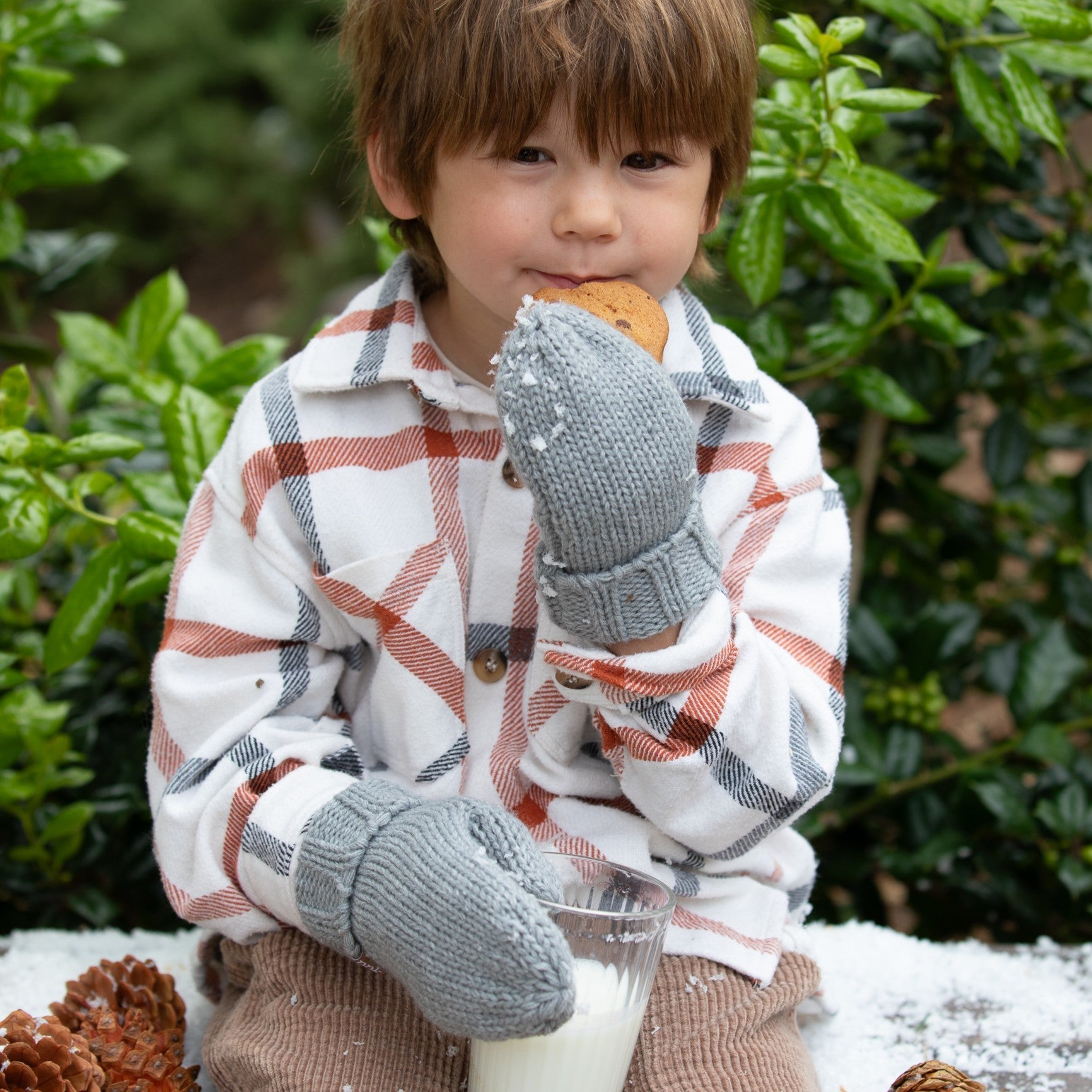 Kids Knitted Mittens With Fleece-lined Interior - Cold Weather Basics - Boys 1-12 Y