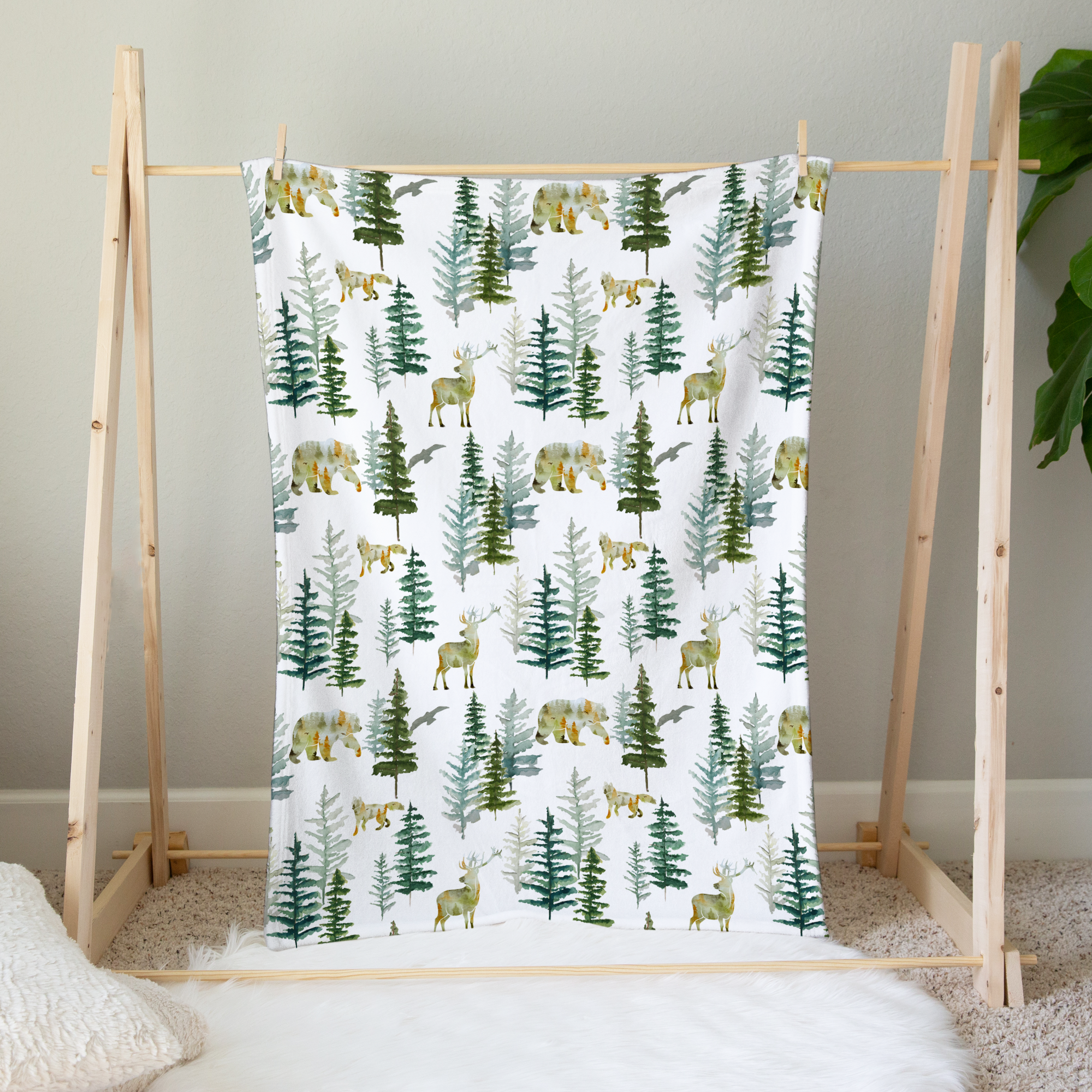 In The Woods Minky Baby Blanket