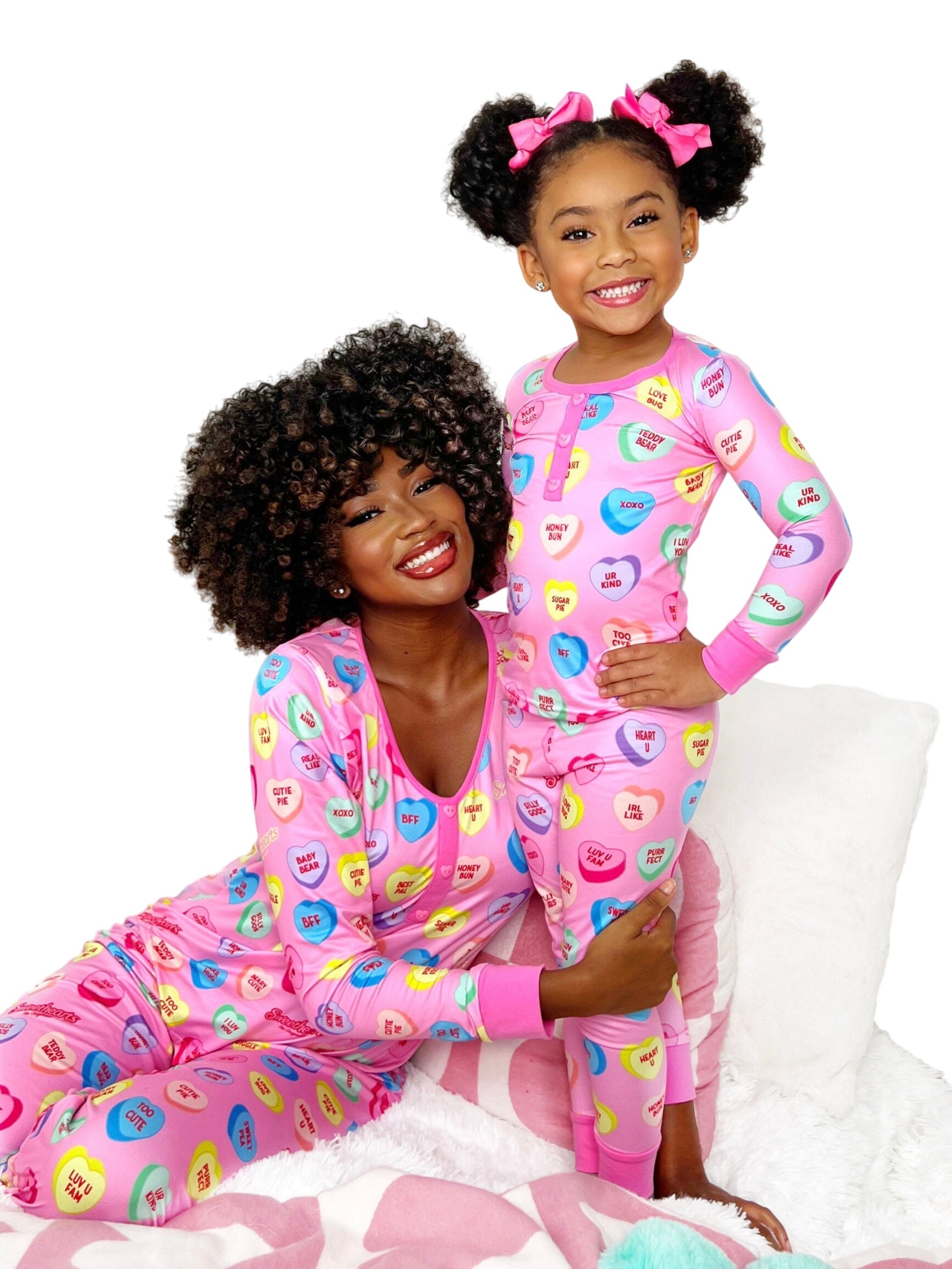 Sweethearts X Mia Belle Mommy And Me Ur Sweet Pink Pajamas