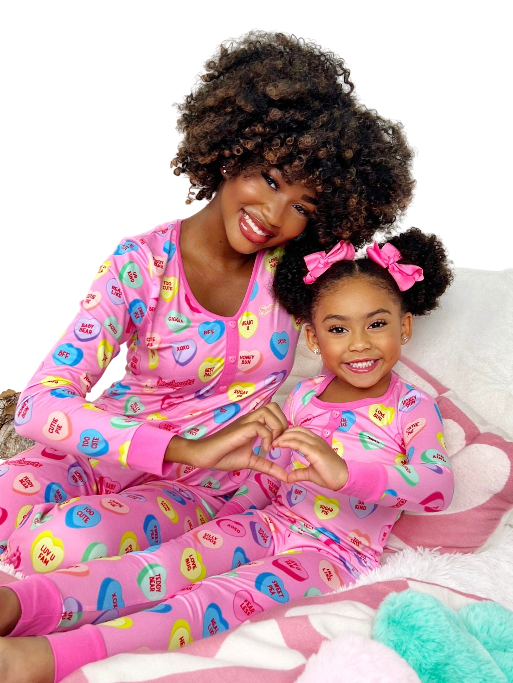 Sweethearts X Mia Belle Mommy And Me Ur Sweet Pink Pajamas