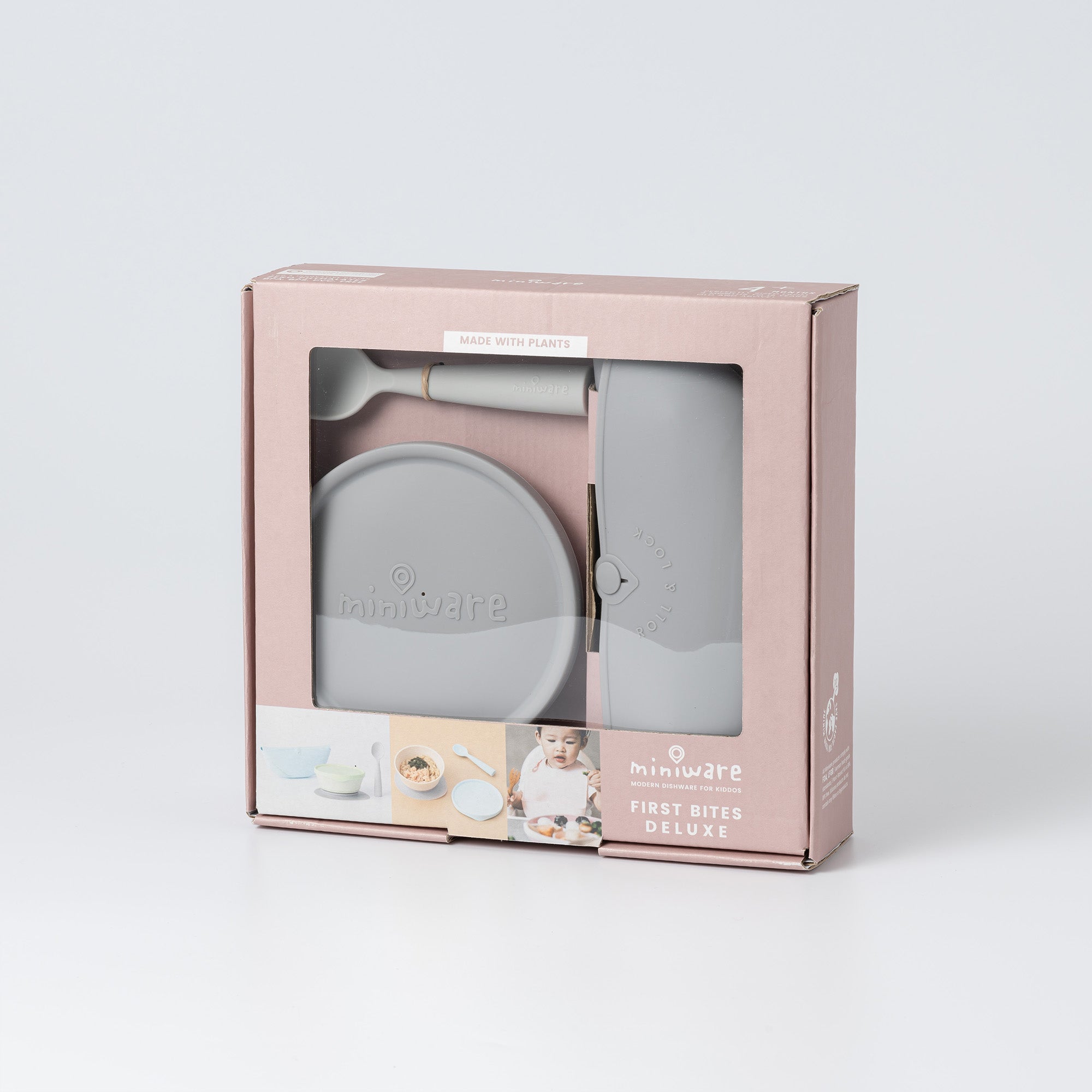 First Bites Deluxe Self-feeding Set - Dove Grey