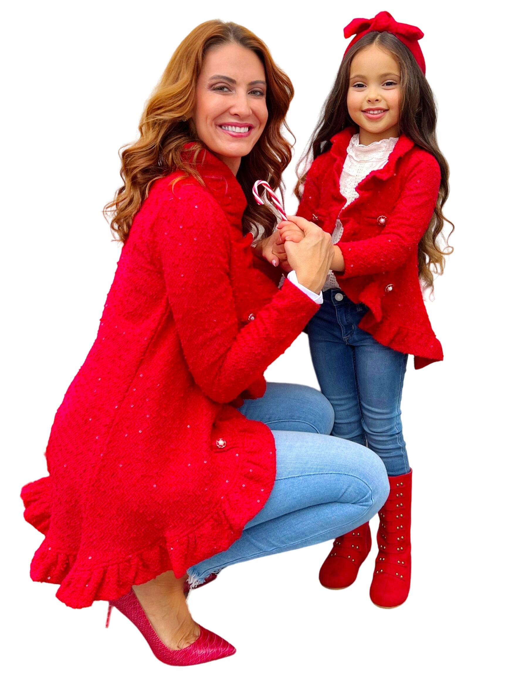 Mommy And Me Classy Duo Blazer Ruffle Cardigan