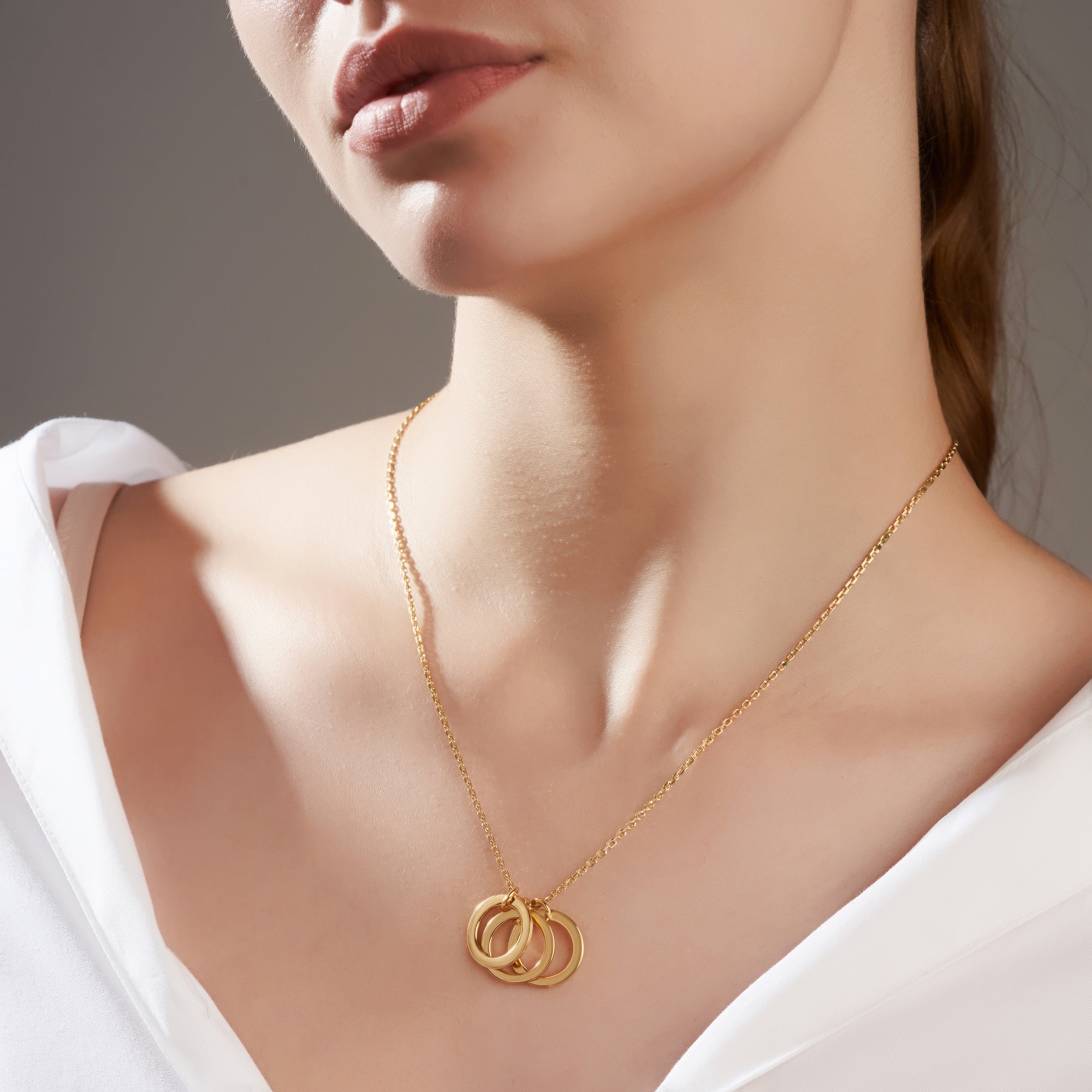 Mysha Personalized Triple Ring Of Love Pendant