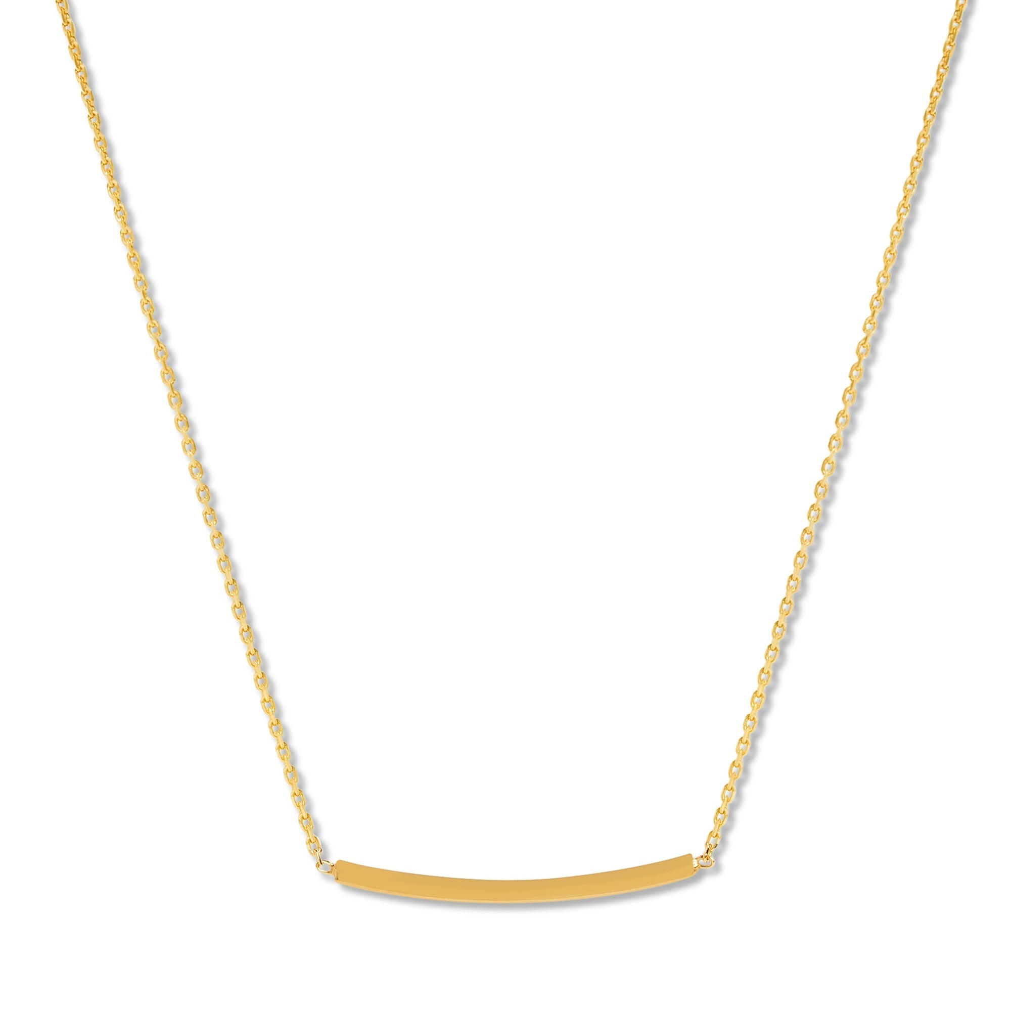 Mysha Personalized Curved Bar Pendant