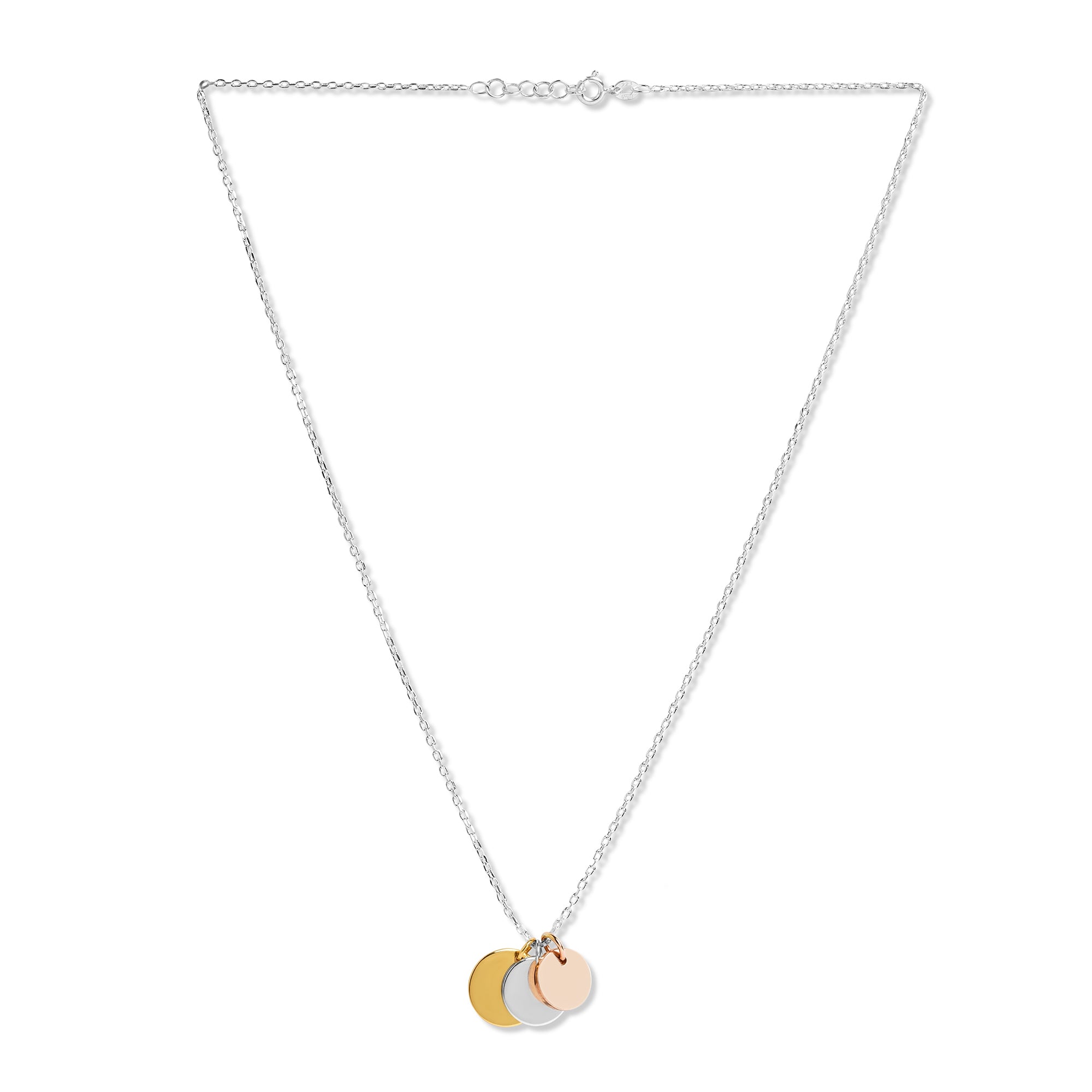 Mysha Mixed Metal Triple Name Pendant