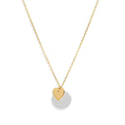 Mysha Personalized Mixed Metal Eternal Pendant W Heart Charm