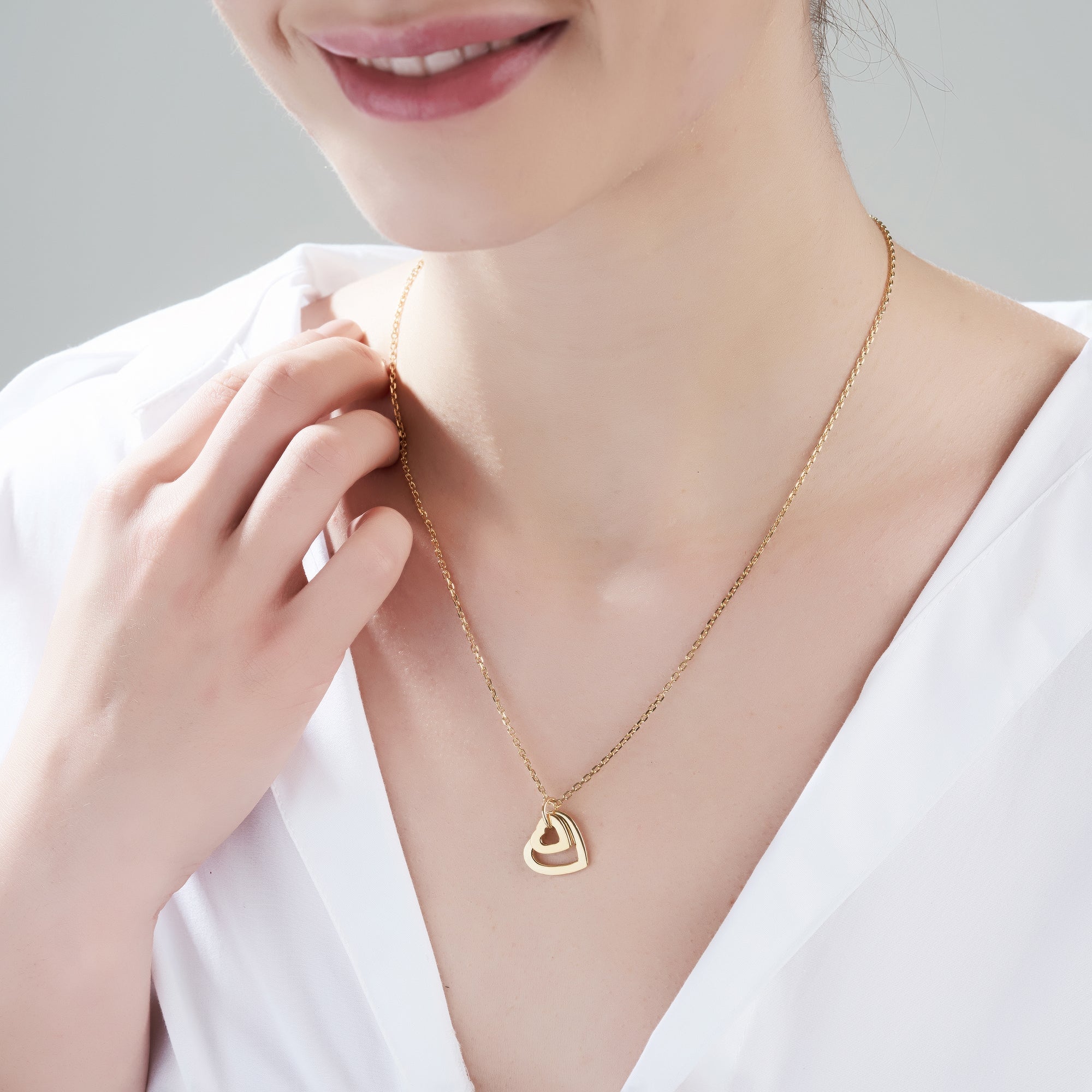 Mysha Love In Bloom Dual Heart Ring Pendant