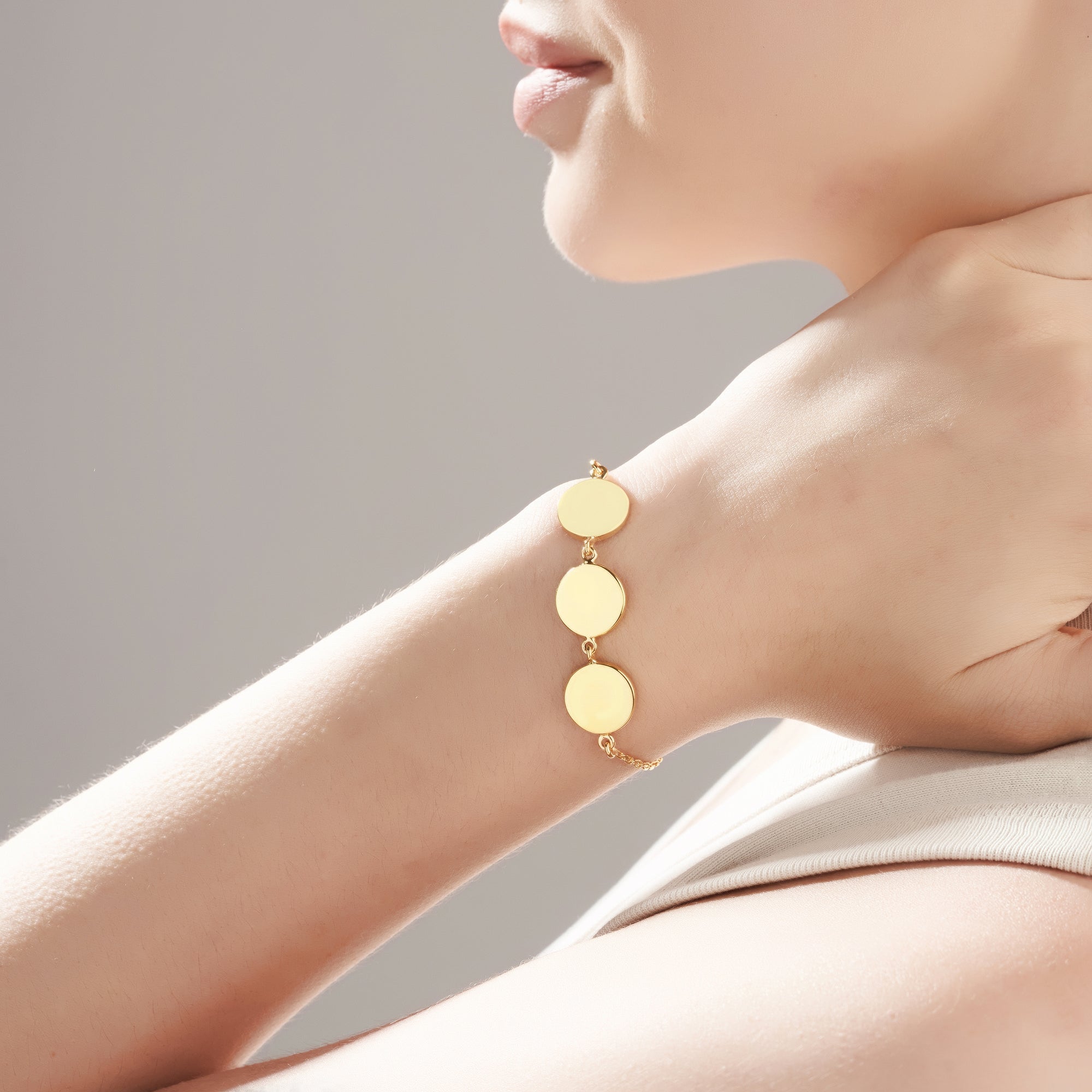 Mysha Personalized Eternal Triple Initial Circle Bracelet