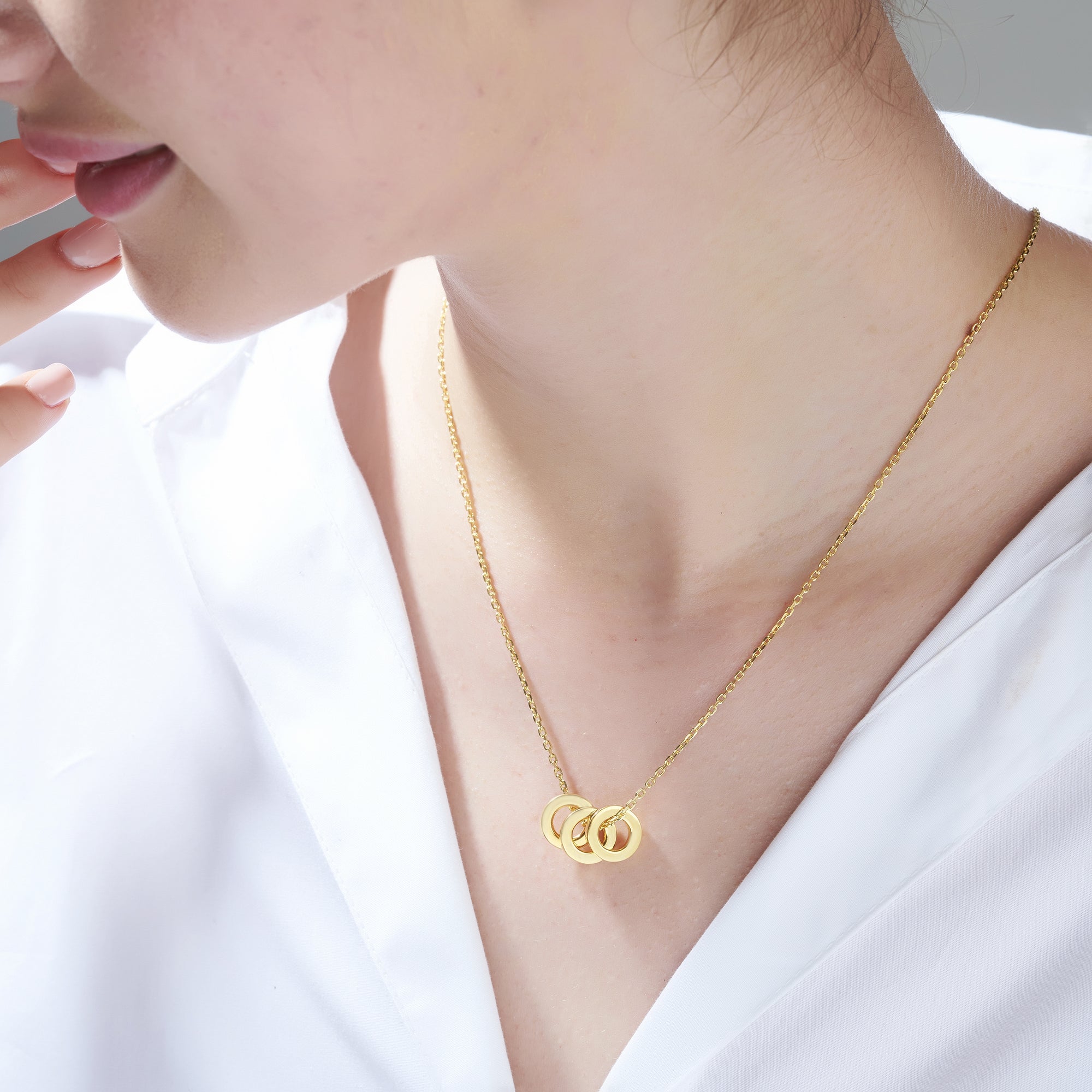 Mysha Triple Ring Of Peace Pendant