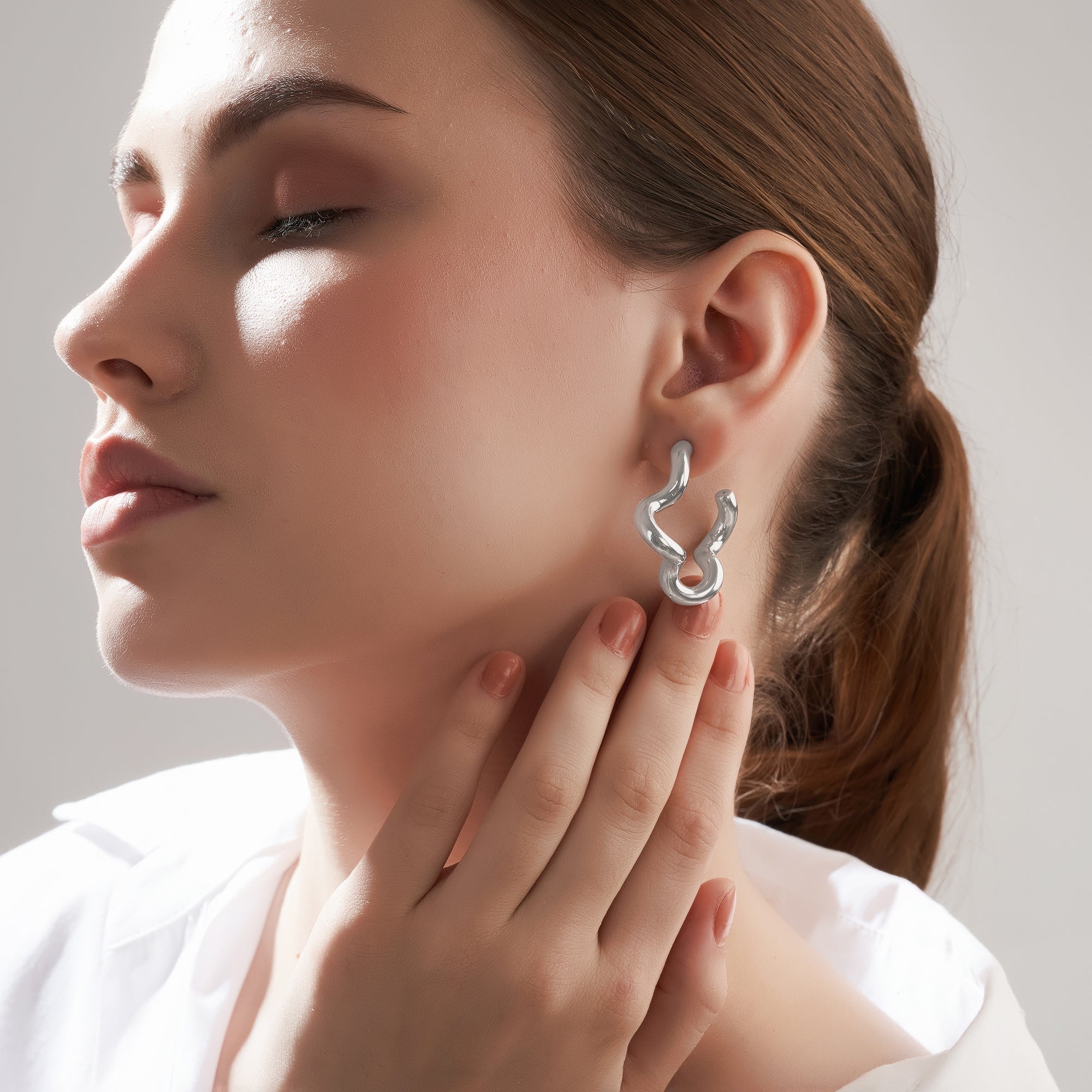 Mysha Silver Curves Of Life Earings
