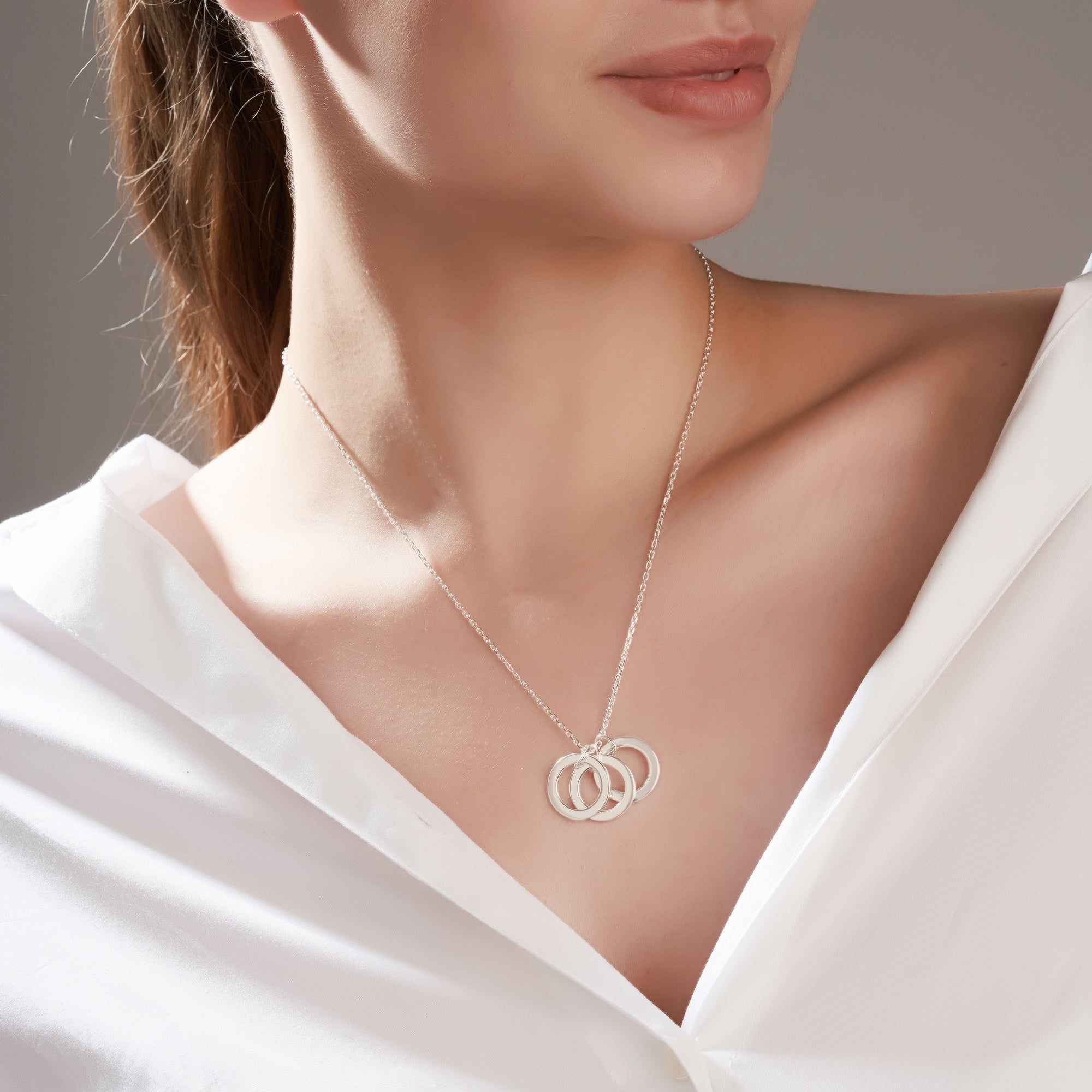 Mysha Personalized Triple Ring Of Love Pendant