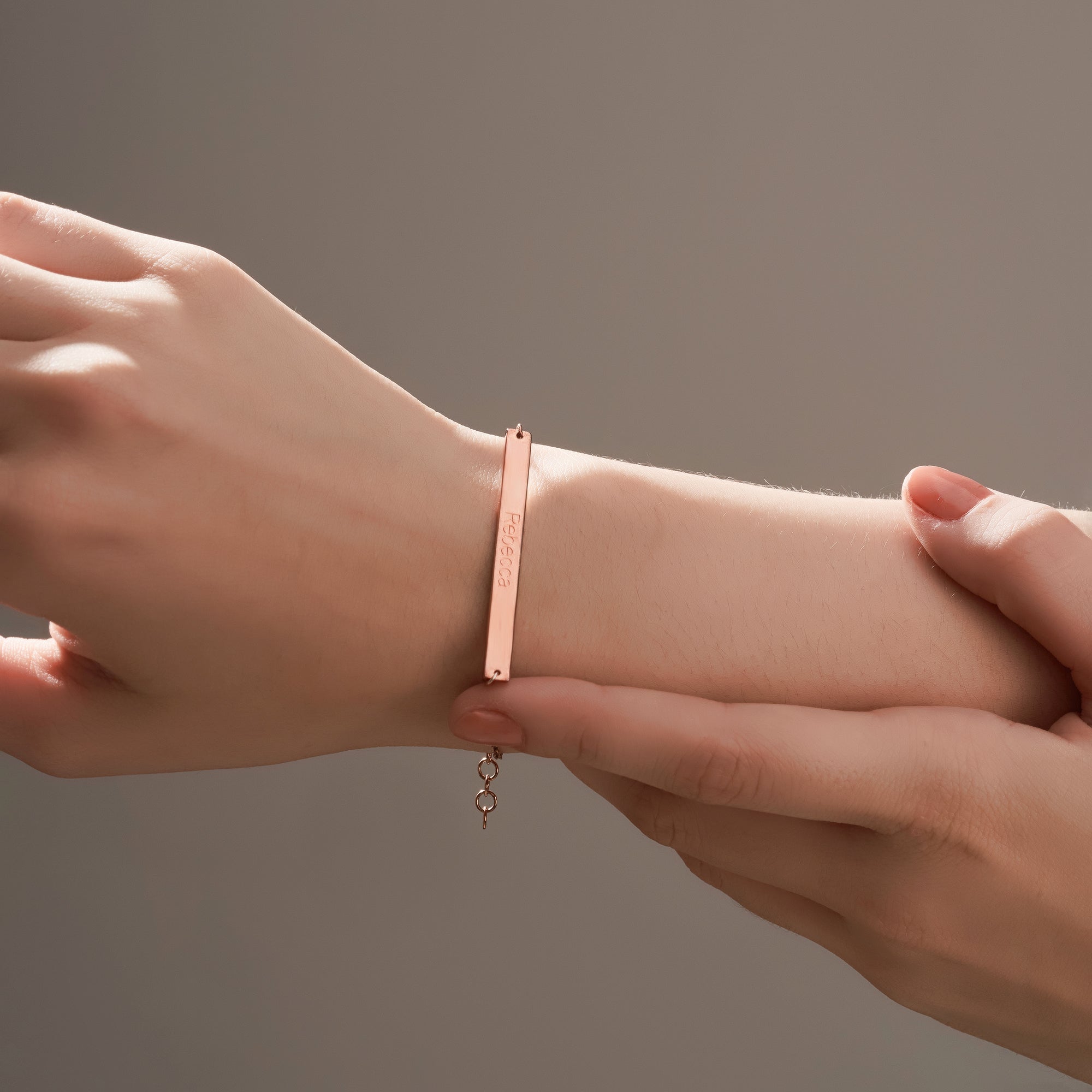 Mysha Personalized Bar Of Strength Bracelet