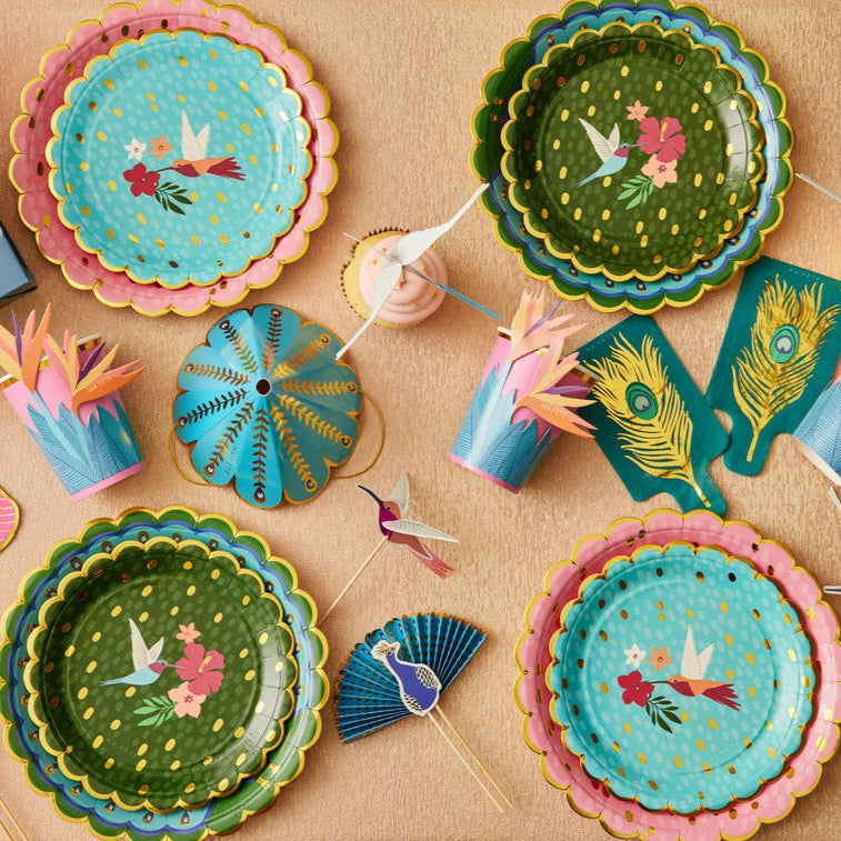 Tropical Dessert Plates (8)