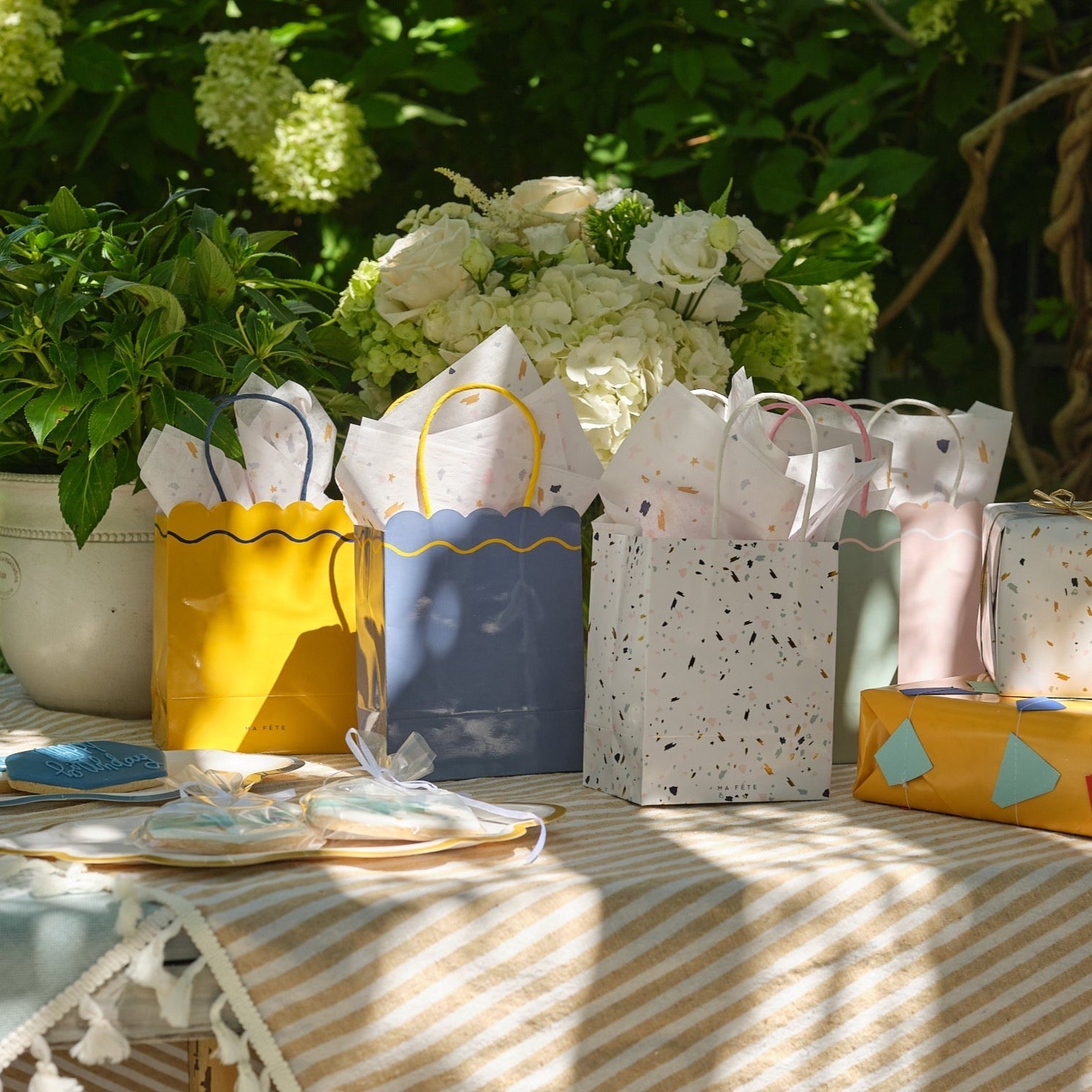 Signature Gift Bags: Pink, Mint, Blue, Mustard