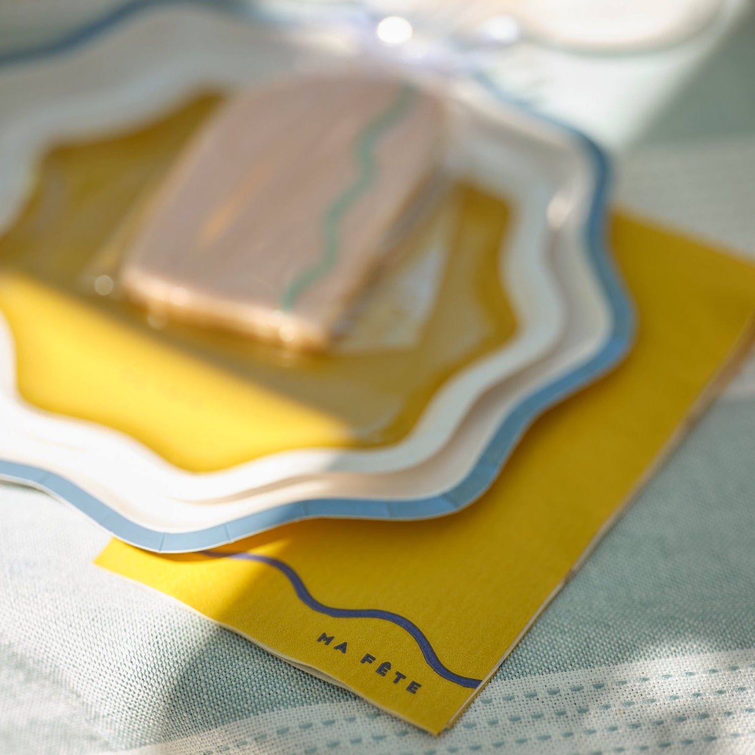 Signature Napkins, Blue & Yellow (16)