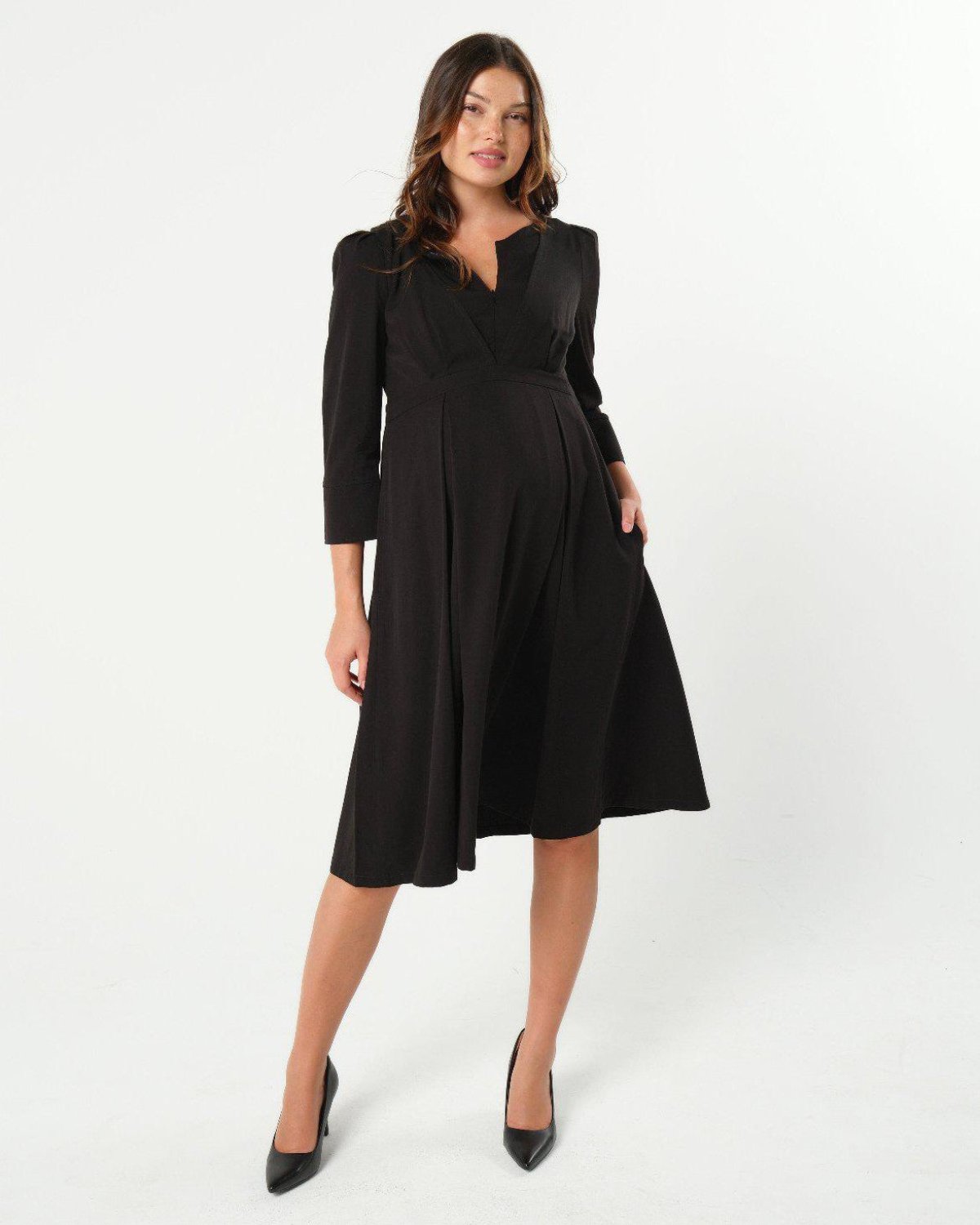 Sarah Tencel Empire Maternity & Nursing Dress