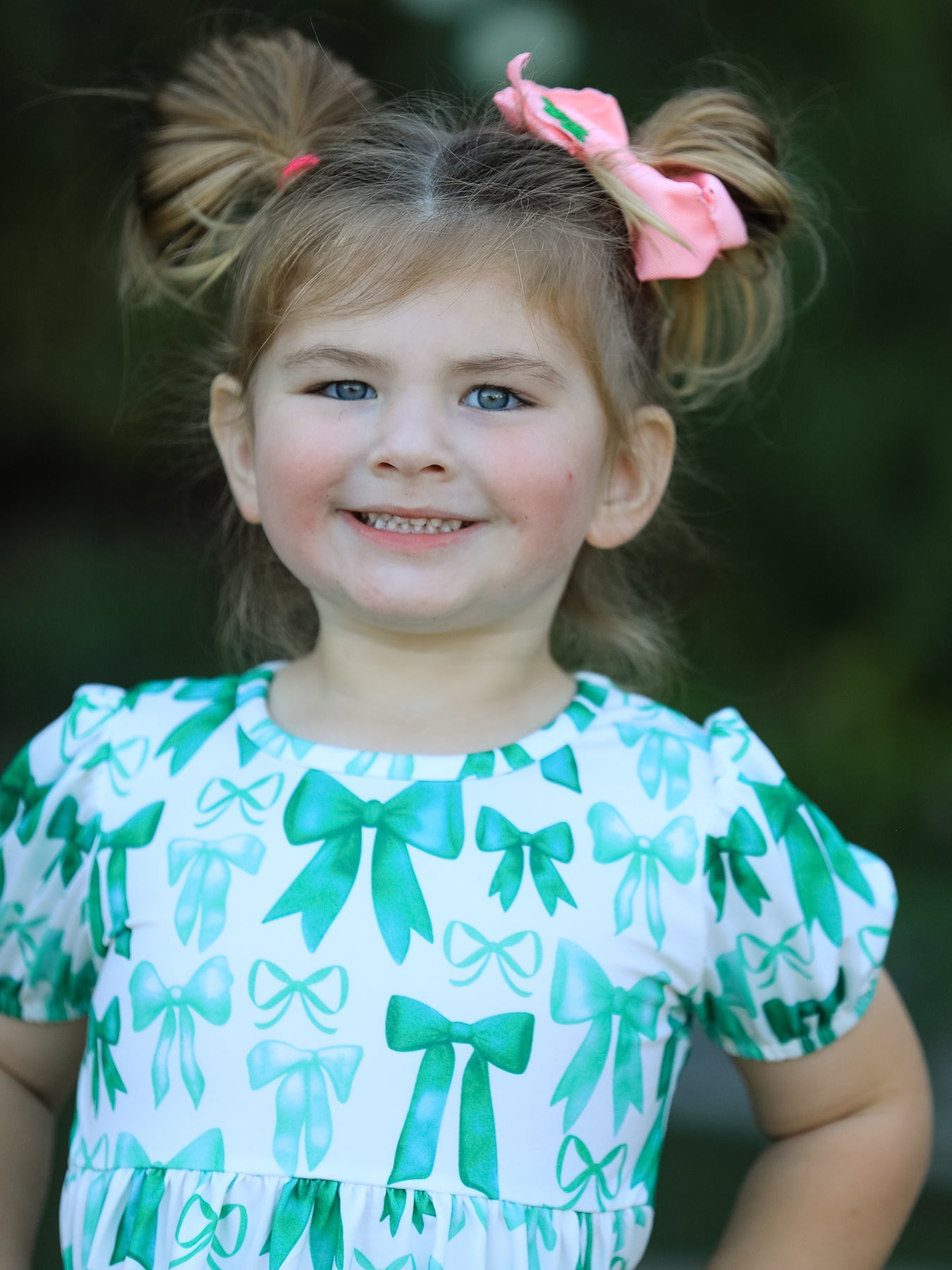 St. Patrick's Day Bow Top And Ruffled Leggings Girls Set