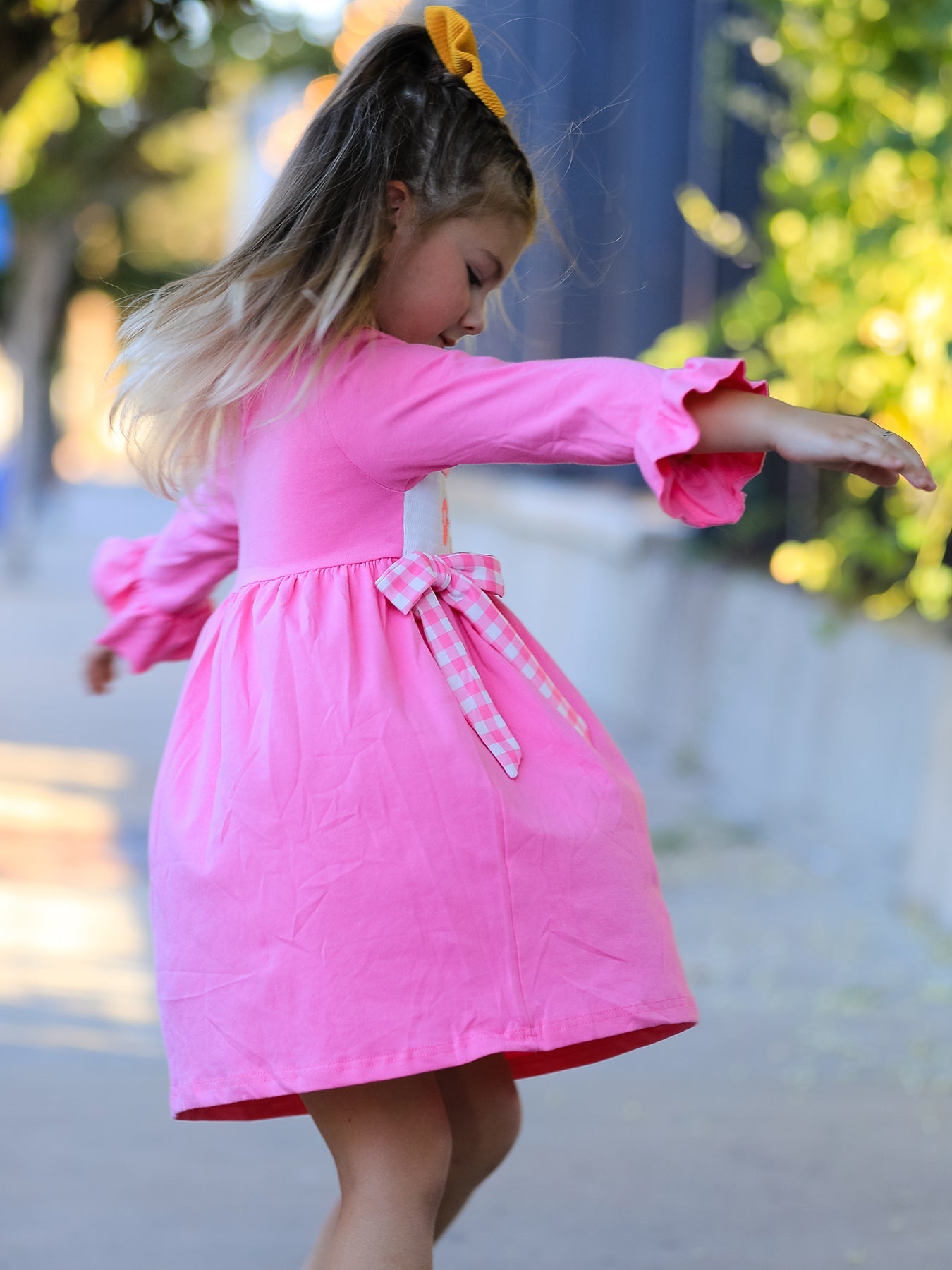 Fall Thanksgiving& Halloween "gobble" Smock Embroidery Baby Girl Dress