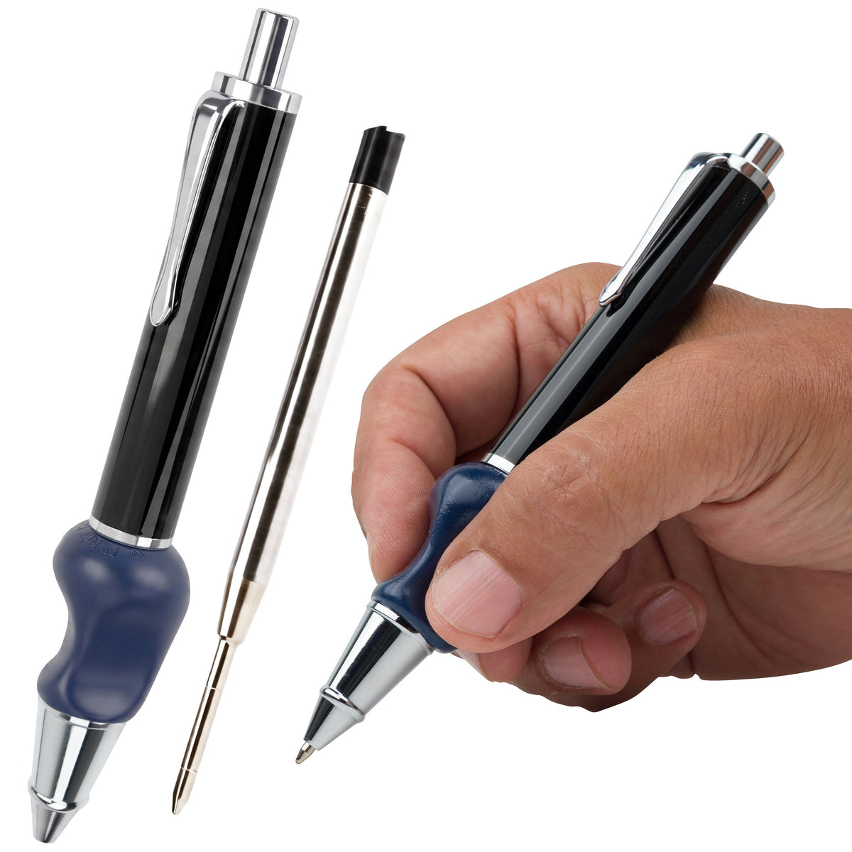 Heavyweight Ball Pen With The Pencil Grip