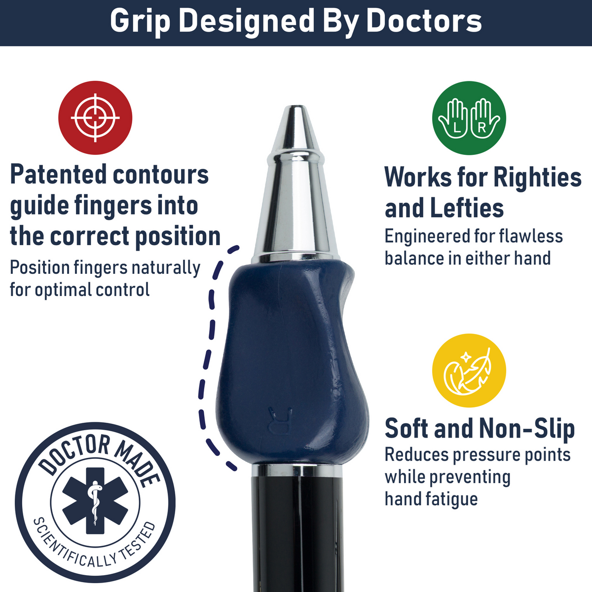 Heavyweight Ball Pen With The Pencil Grip