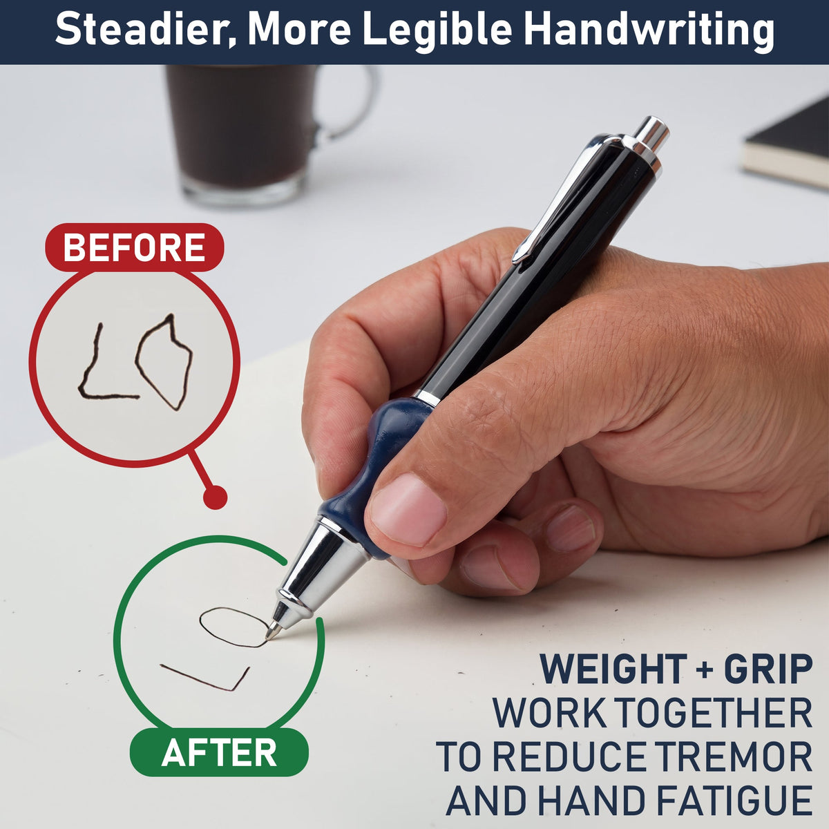 Heavyweight Ball Pen With The Pencil Grip