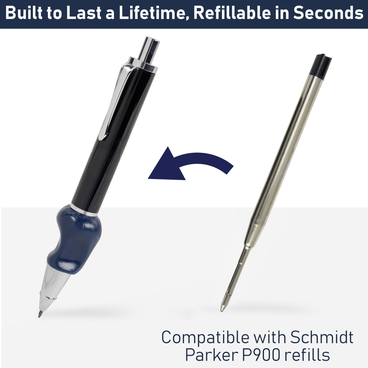 Heavyweight Ball Pen With The Pencil Grip