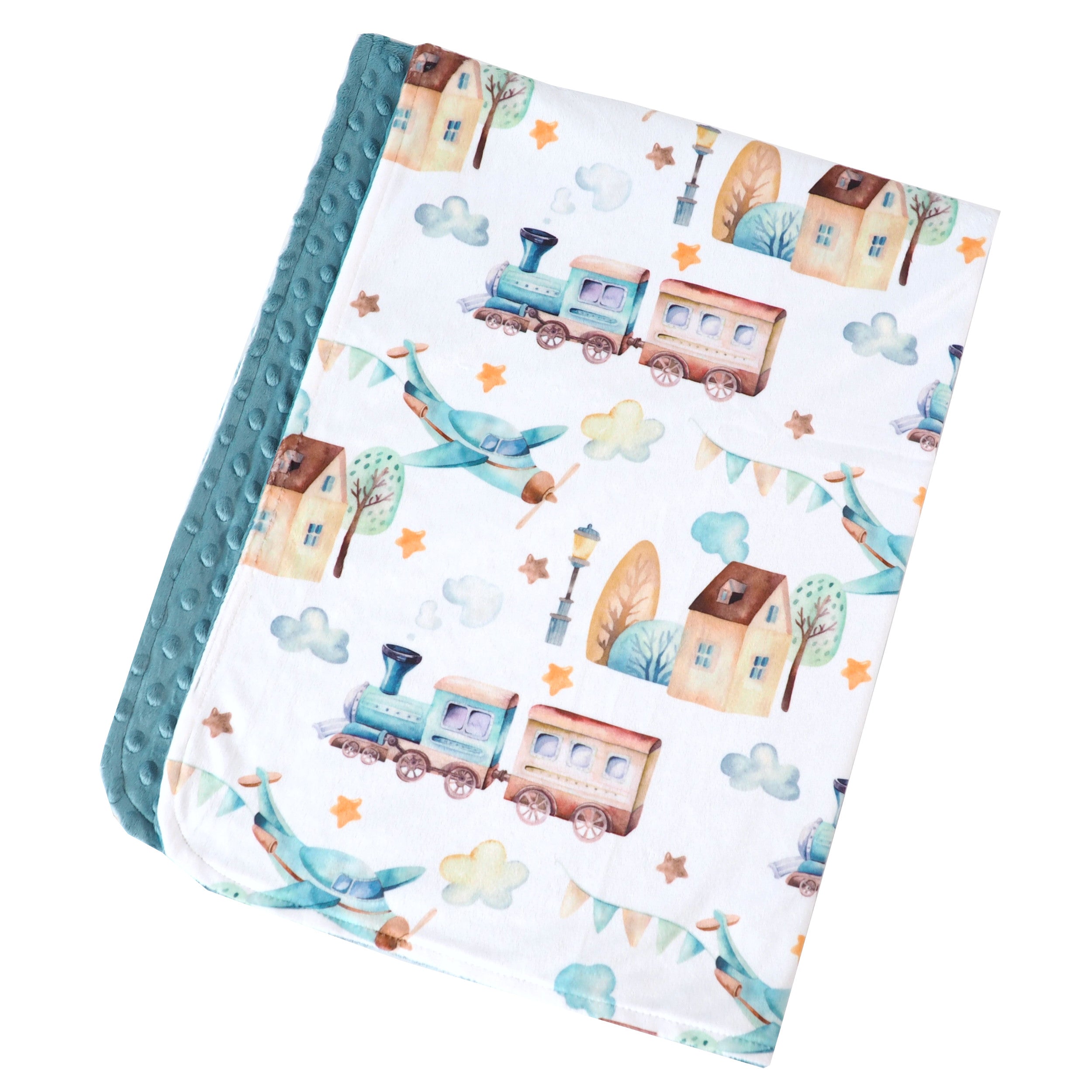 Planes, Trains, Automobiles Minky Baby Blanket
