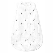 Amazing Baby - Muslin Non-weighted Zzzipme Sack - Little Feather, Soft Black
