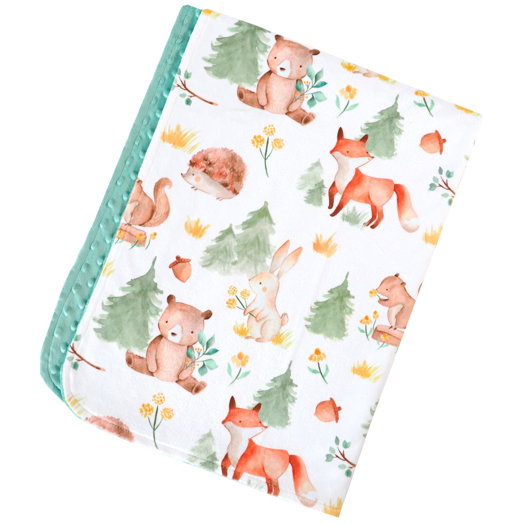 Forest Friends Minky Baby Blanket