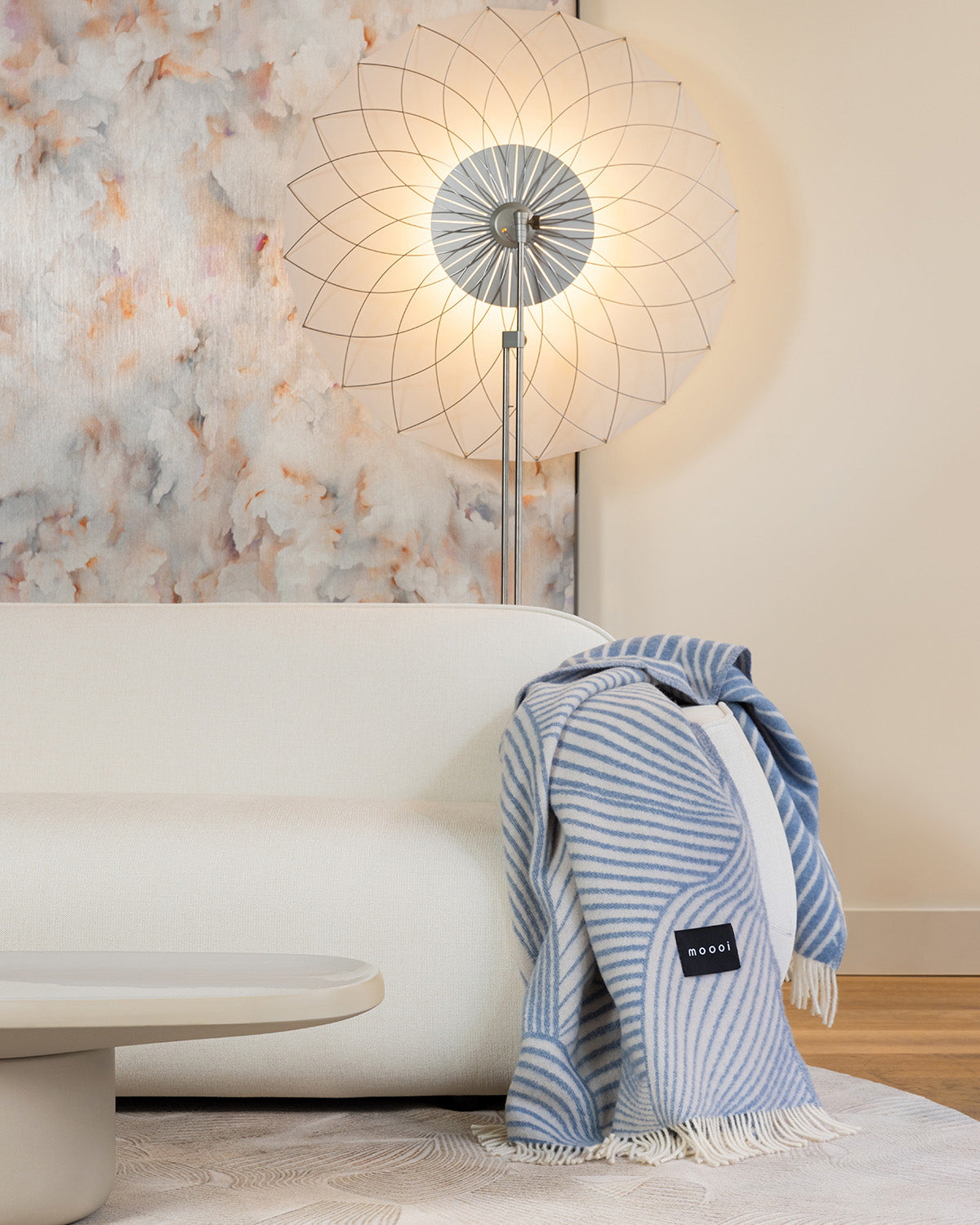 Blanket Moooi Tehcno Bee Denim Cream