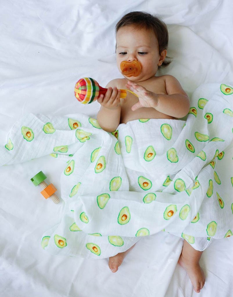 ORGANIC SWADDLE SET - FIRST FOODS (Avocado + Carrot)