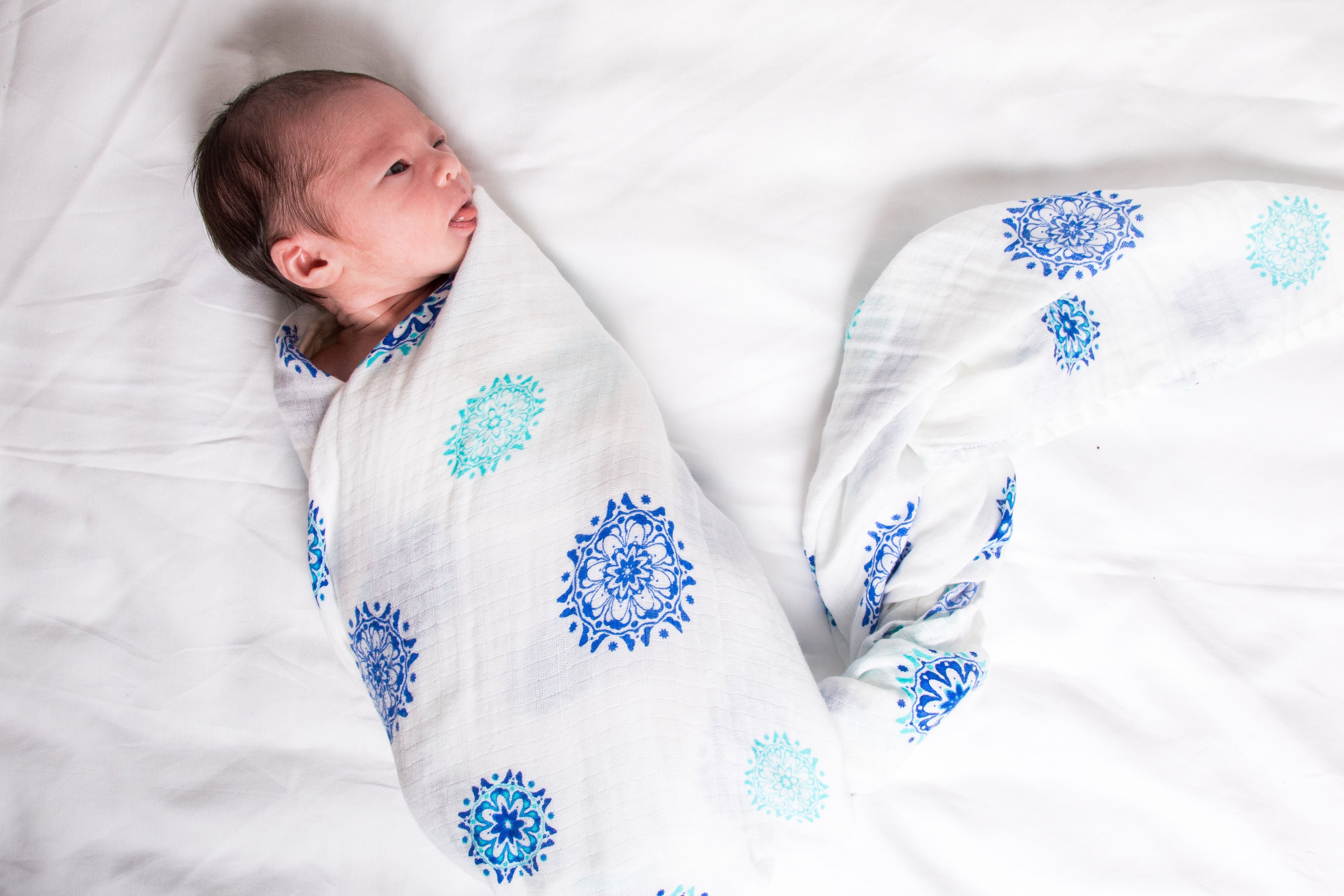 ORGANIC SWADDLE SET - PROTECTOR SERIES (Hamsa + Mandala)