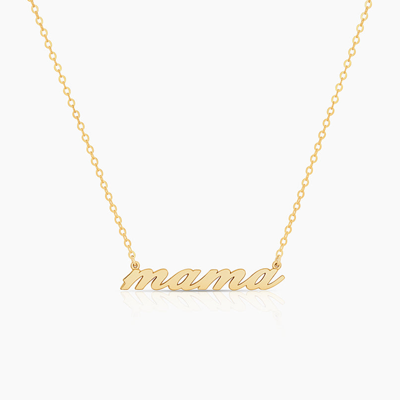 Mama Script Necklace