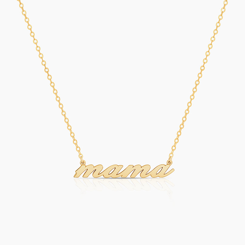 Mama Script Necklace