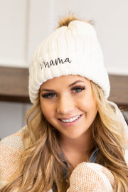 Knitted Mama Beanie Hat