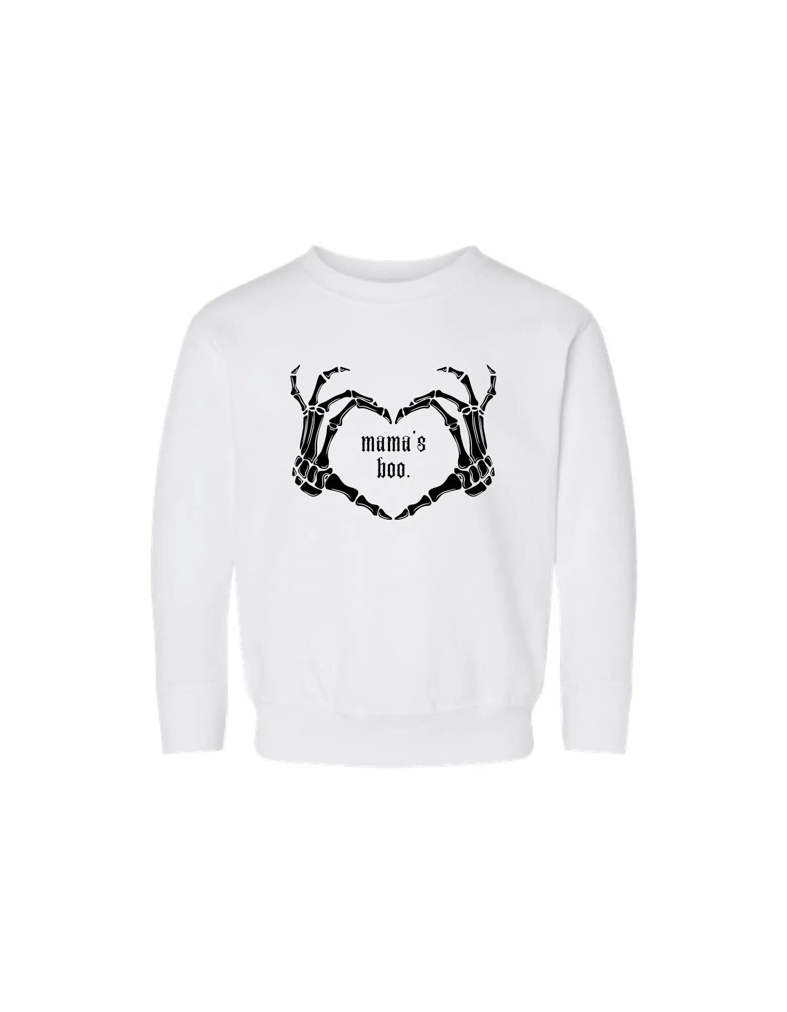Mama's Boo Skeleton Heart Hands Pullover