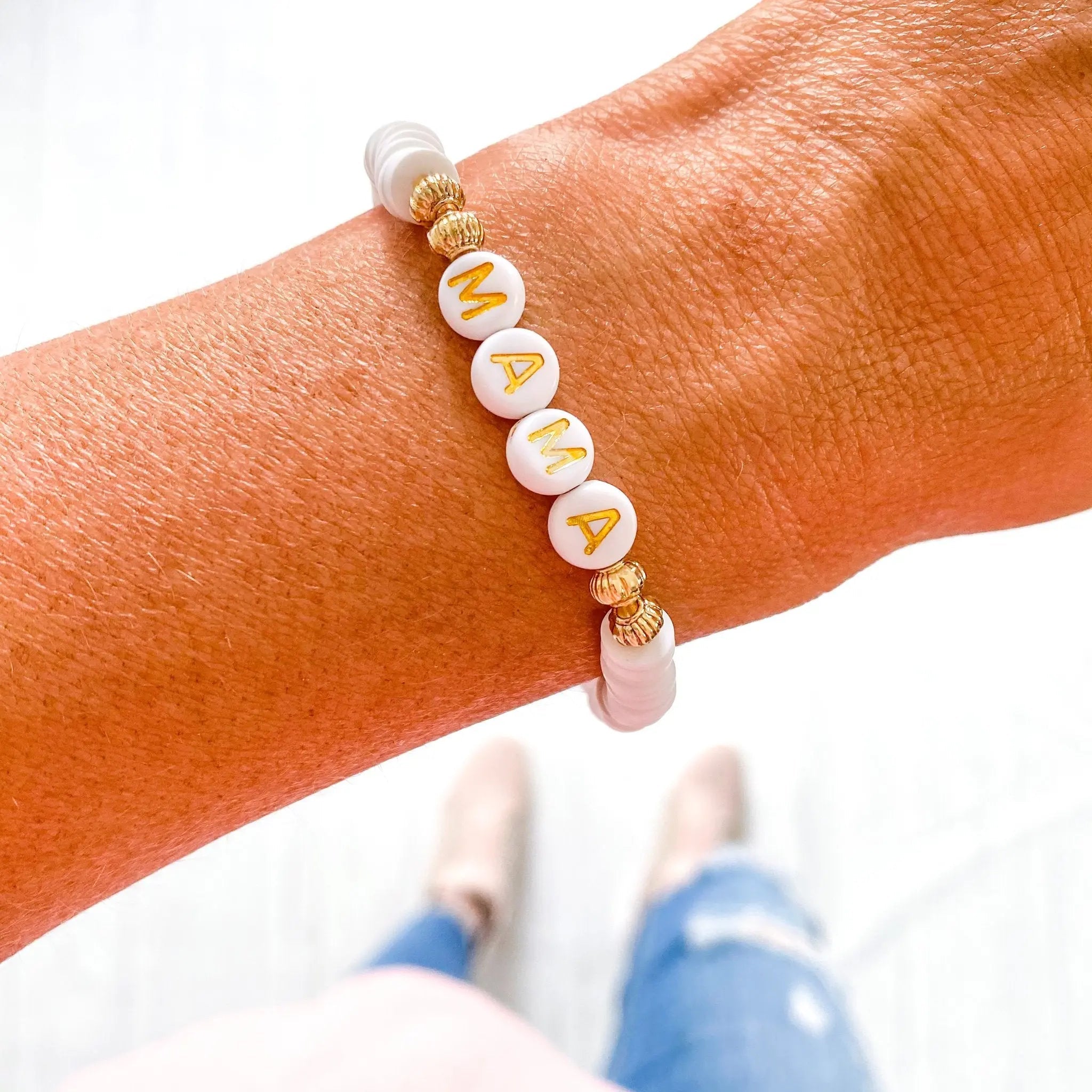 Mama Heishi Bracelet By Savvy Bling