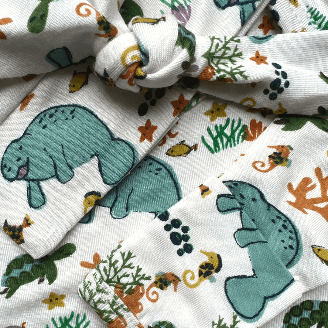 Manatee Gown & Swaddle Set + Gift Box