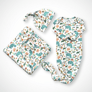 Manatee Gown & Swaddle Set + Gift Box